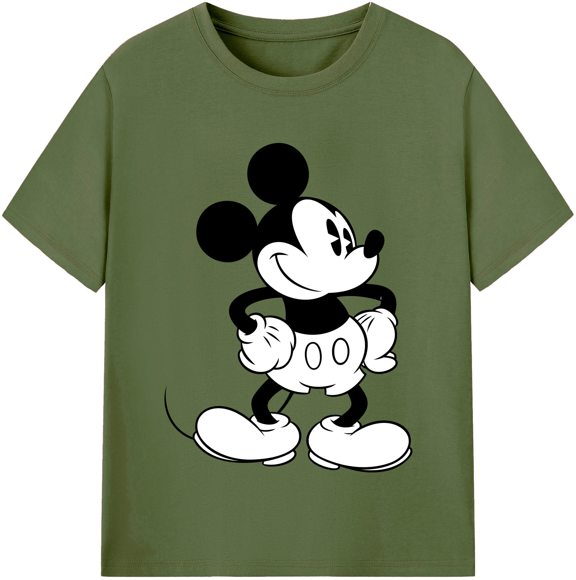 （画像用） ミッキーマウス Mickey Mouse 綿100％半袖Tシャツ（フロントプリント）